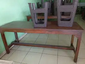 Meja Kayu Warung - Restoran