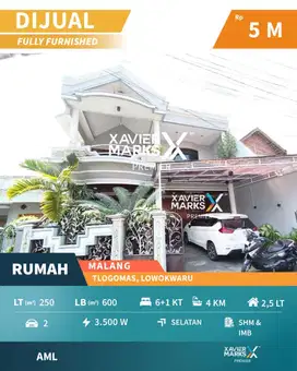 Dijual Rumah Full Furnish di Tlogomas Malang Dekat Berbagai Kampus