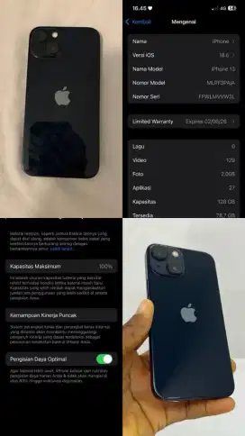 Iphone 13 128 fullset bru 1 blan pke