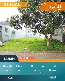 Dijual Tanah Kavling Kawasan Elit di Araya Malang