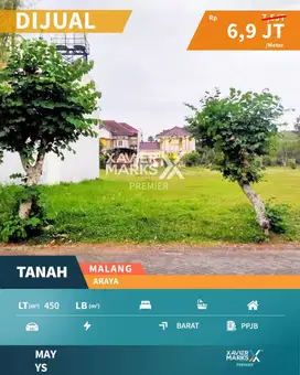 Dijual Tanah Kavling Dekat Binus di Telaga Golf Araya Malang