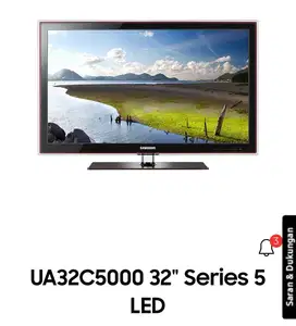 DIJUAL TV LED SAMSUNG 32” TIPE UA32C5000QR + SPEAKER