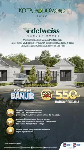 Rumah Cluster Edelweis Podomoro Tenjo Dekat Strasiun Tenjo