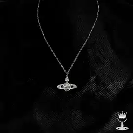 Kalung Vivienne Westwood - Liontin Silver Unisex Cowo Cewe Kalung