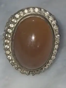 Batu Rafless Orange Ring Perak