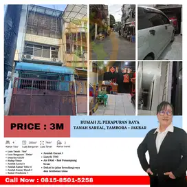 Rumah Jl Pekapuran Raya, Tanah Sareal, Tambora - Jakarta Barat