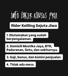 LOKER RIDER KOPI KELILING