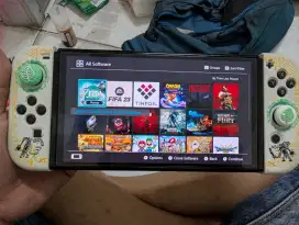 joycon nintendo switch oled original copotan bonus grip dobe juga