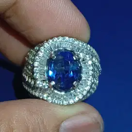 Blue sapphire Sri Lanka 4.24 ct memo GRI