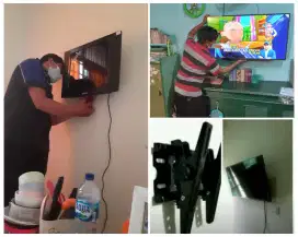 Braket +pasang atau pasang saja jika sudah ada bracket breket led tv