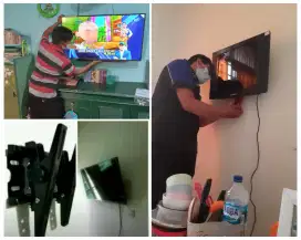 Braket +pasang atau pasang saja jika sudah ada bracket breket led tv