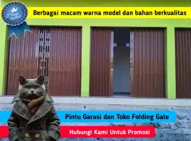 Gerbang Pintu Gudang Garasi Toko Galeri Folding Gate Model Terbaru