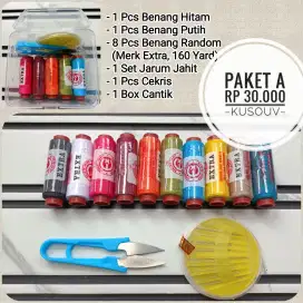 Set Alat Jahit/Sewing KitBox/Kotak Set Jarum Benang/Peralatan Menjahit