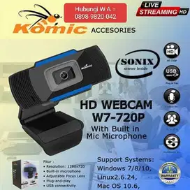 Webcam Komic 720p dengan Mic, Zoom, OmeTV, WhatsApp Tatap Muka, dll