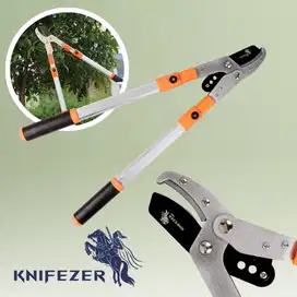 KNIFEZER Gunting Ranting Telescopic Garden Pruning Shear Scissors -