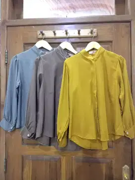 Sale 3 pcs blouse wanita 3 warna baju cakep baju cewek adem like new