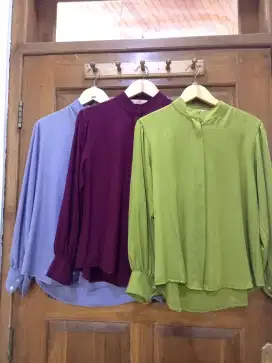 Sale 3 pcs blouse wanita 3 warna baju cakep baju cewek adem like new