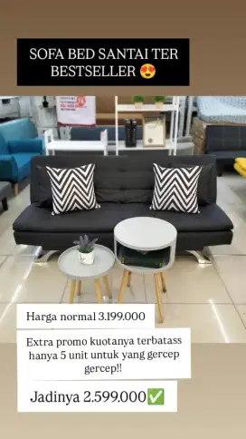 SOFABED KULIT 2JT AN BISA CICIL