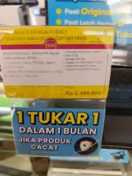 Kredit Laptop Asus Intel core i3 cuma KTP aja