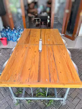 Set Meja Kantor Kayu dan Kursi 8
