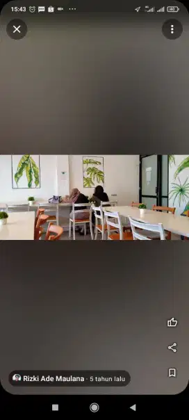 Meja kursi bekas cafe