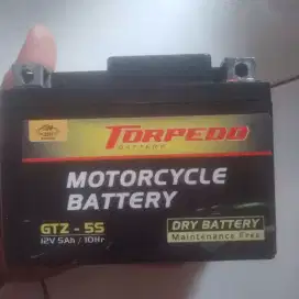 Aki motor bekas Mio Soul, masih bagus 12V 5A. Cek sepuasnya
