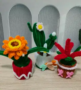 Bunga Kawat Bulu / Bunga Hiasan Ruman / Souvenir
