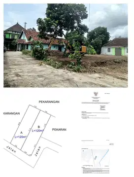 Dijual Tanah Kavling SHM Luas 120 m2 di Jl. Kapten Hariyadi Ngaglik, S