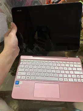 Laptop mini bisa jadi Tab // Notebook Asus T101HA Pink 2in1 Touchscree