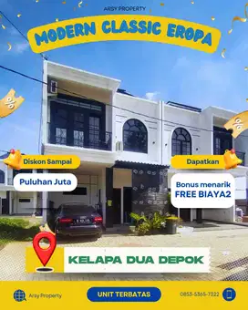 Dekat KRL Dan Kampus UI RUMAH ideal pasangan Aktif