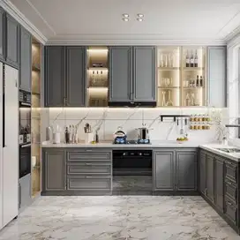 Interior Design Kitchen Set Dekorasi Backdrop TV Furniture Wardrobe