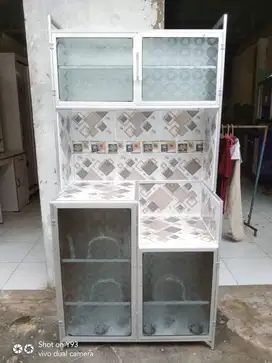 dijual rak piring  2 pintu rak piring kaca rak piring keramik