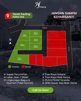 jual tanah kavling kebo iwa dekat pasar batukandik