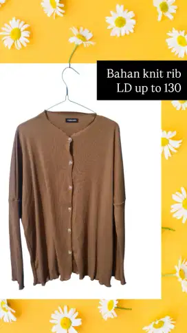 Cardigan knit rib