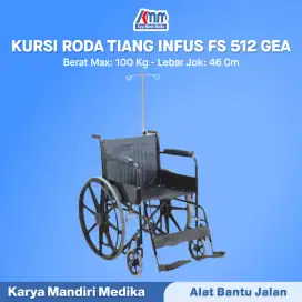 Kursi Roda Tiang Infus GEA / Kursi Roda Pasien Membutuhkan Infus