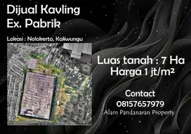 Dijual Lahan 7 Hektare Nolokerto Kaliwungu