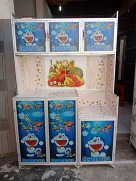 dijual rak piring karakter 3 pintu rak piring kaca rak piring terbaru