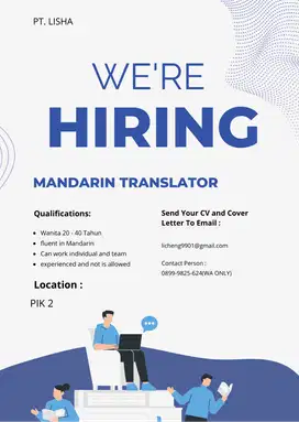 Kami Mencari Penterjemah Bahasa Mandari