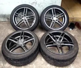 Velg ring 18 vossen cv5 lebar 8-9 et35 pcd 5x114 ban 225/45/18