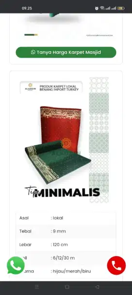 Jual Karpet Masjid Meteran