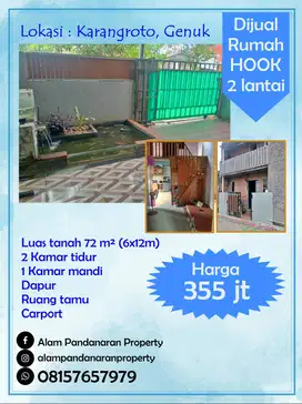 Dijual Cepat BU Rumah HOOK 2LT Jatimas Karangroto