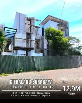Dijual Rumah Citraland Waterfront Luxury Baru On Progress 3 Lantai