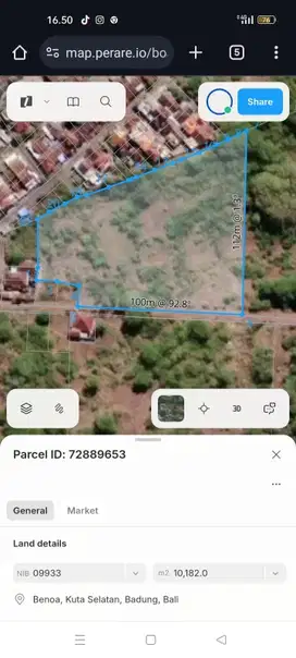 Jual tanah murah 1 Hektar  dharmawangsa