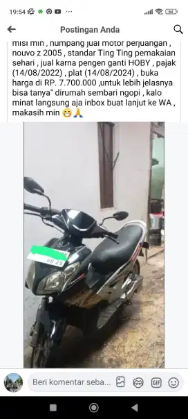 Yamaha Nouvo z 2005