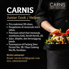 Dibutuhkan Cook Helper