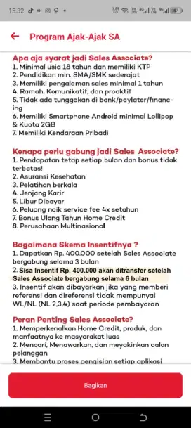 Informasi lowongan kerja jadi sales home credit Indonesia