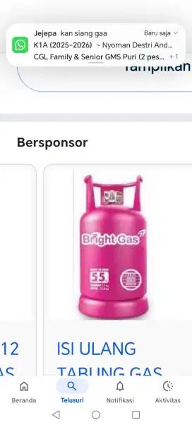 Tabung bright gas