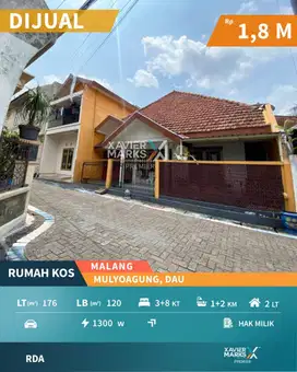 Dijual Rumah Kos Terawat di Mulyoagung Dau Malang Dekat Kampus UMM