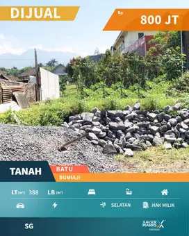 Dibawah Harga Pasar Dijual Tanah di Tulungrejo Bumiaji Kota Batu