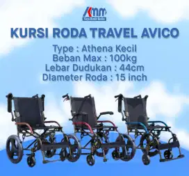 Kursi Roda AVICO ATHENA 16INCH / Kursi Roda Traveling Alumunium